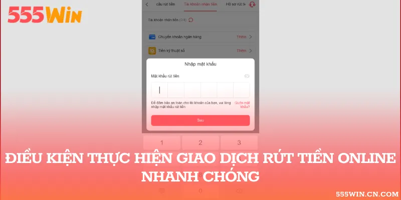 Một số điều kiện để giao dịch rút thưởng thành công