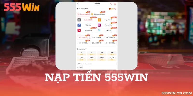 Hỗ trợ nạp qua ngân hàng, ví điện tử, QR nhanh và an toàn